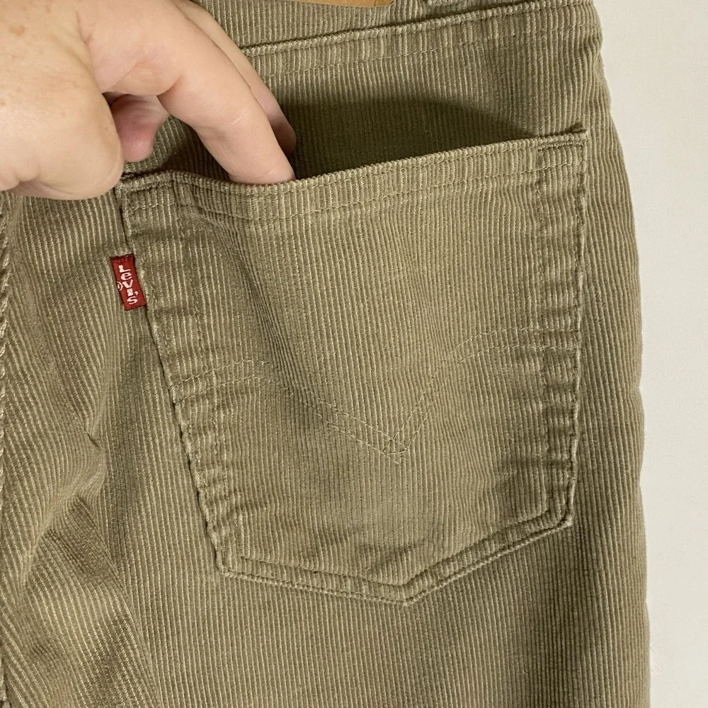 Vintage Levis 505 Jeans Mens 34x34 Brown Corduroy Reg Fit Straight Leg Preppy 90